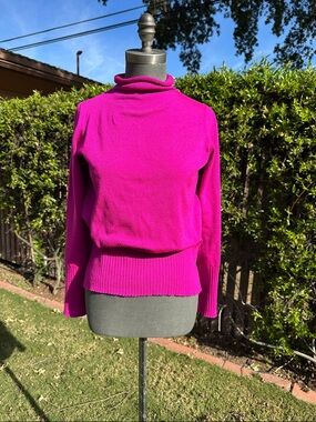 French Connection Fuchsia Turtleneck Sweater